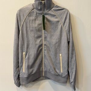 Gucci Men's Designer Gray Jacket with Pattern